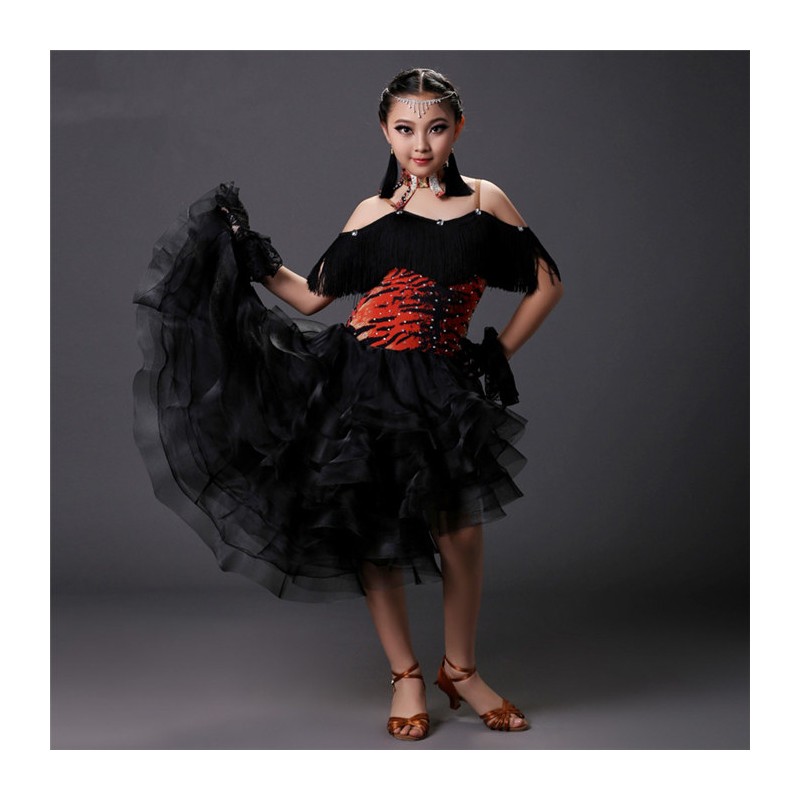 YLF0016    Children Latin dance Dress