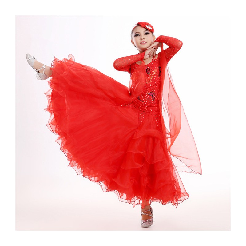 YLF0005    Children Ballroom  dance Dress