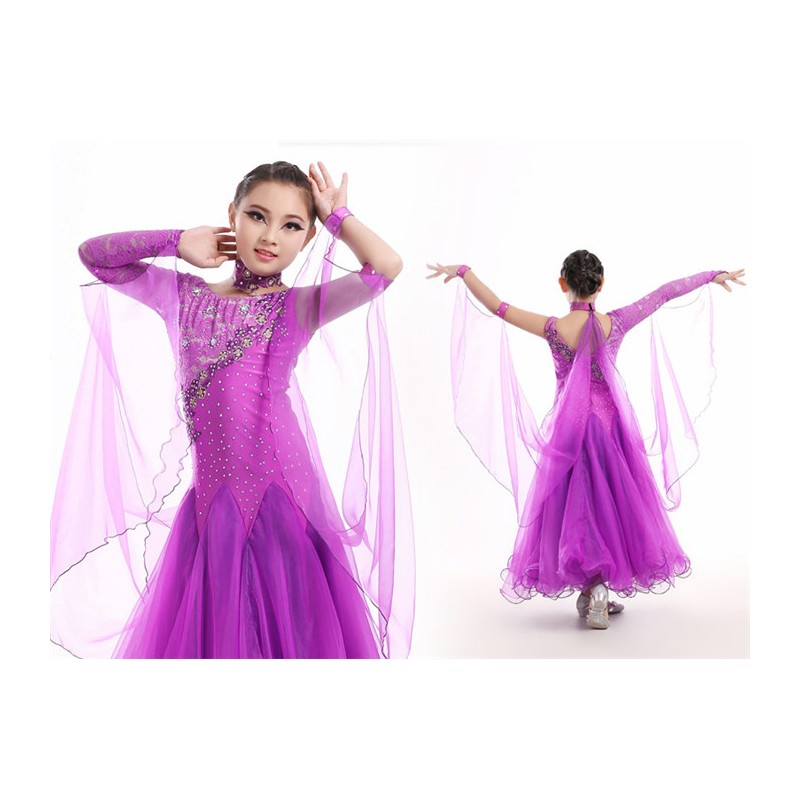 YLF0013    Children Ballroom  dance Dress