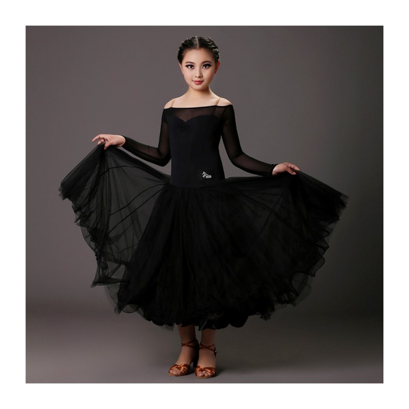 YLF0041   Children Ballroom  dance Dress