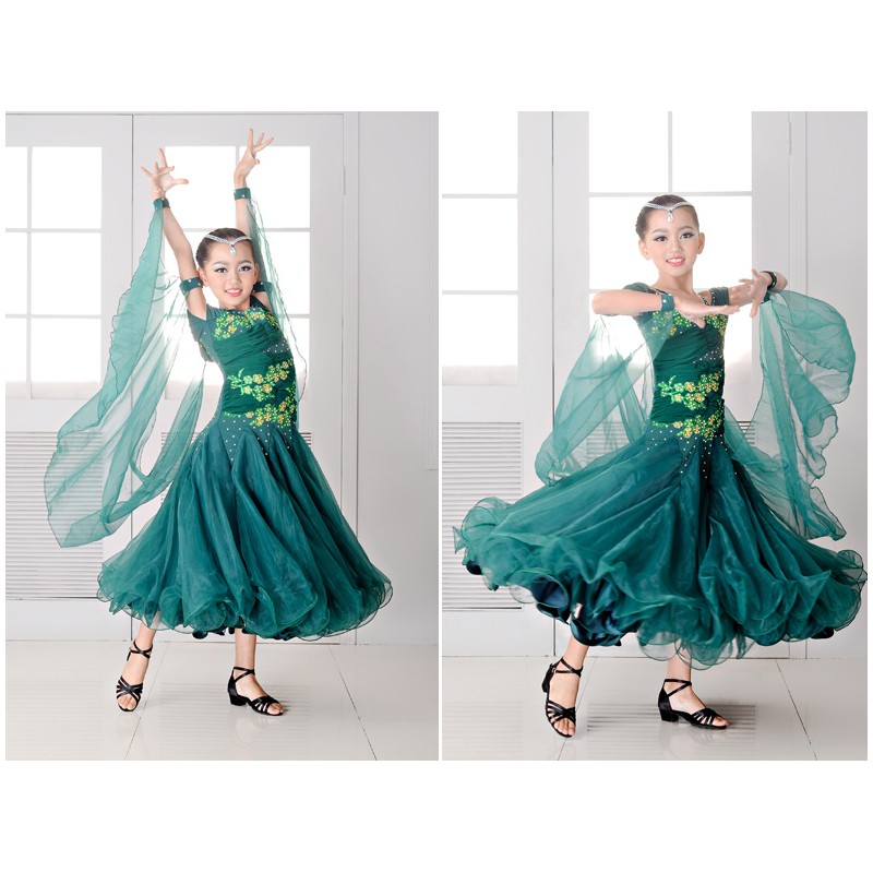 YLF0044    Children Ballroom  dance Dress