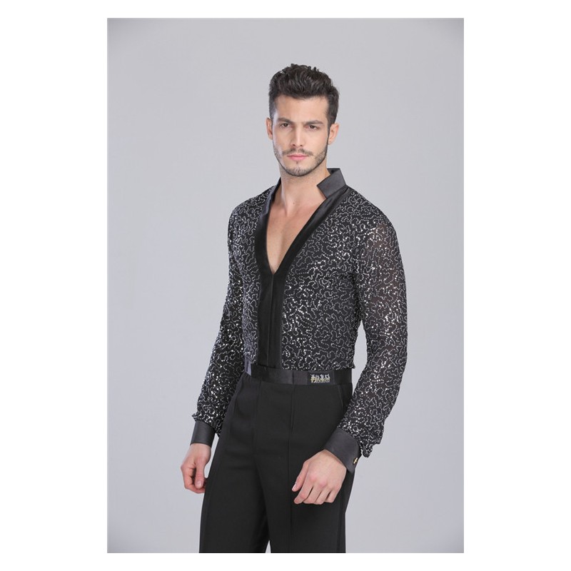 DKL0007   Men's Latin Dance Shirt