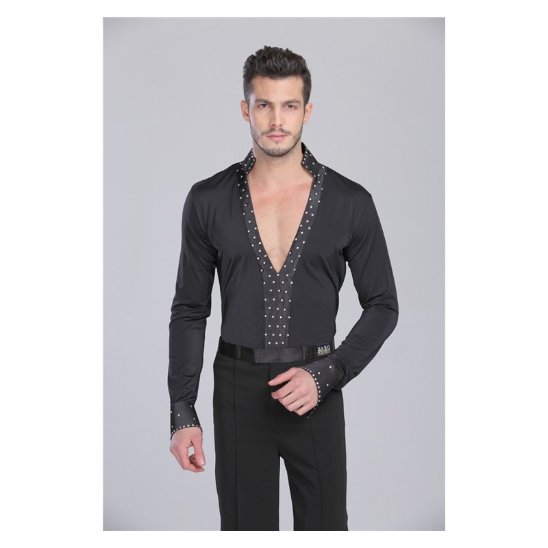 DKL0009   Men's Latin Dance Shirt