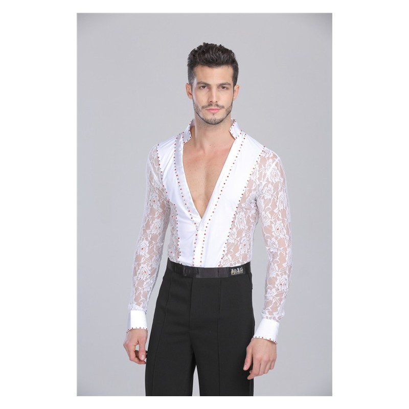 DKL0011   Men's Latin Dance Shirt