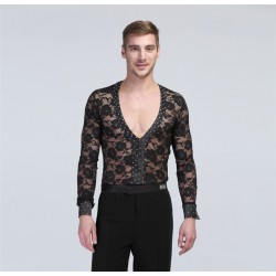 DKL0010   Men's Latin Dance Shirt