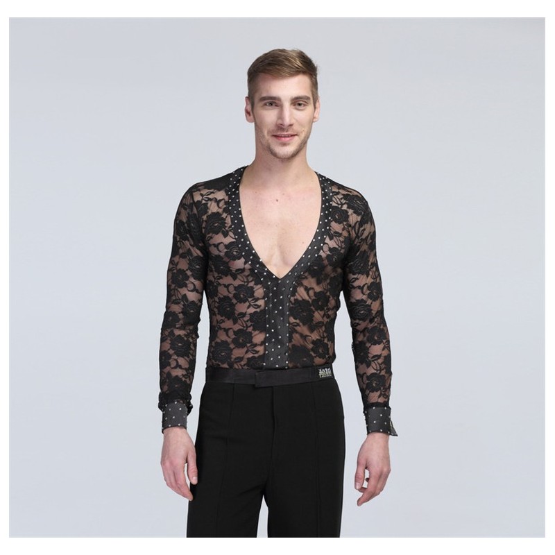 DKL0012   Men's Latin Dance Shirt